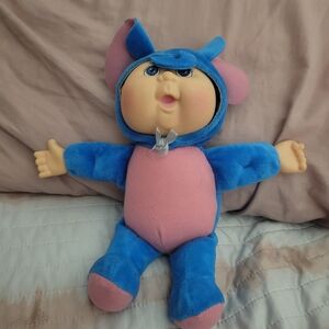 Blue and Pink Plush Doll
